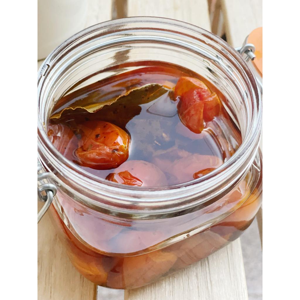 Tomates cherrys confitados al horno