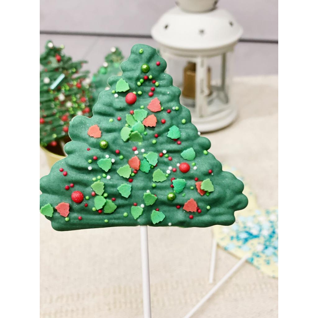 Piruleta árbol de navidad lista para comer