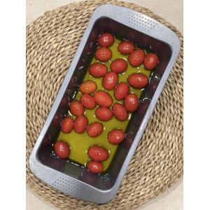 Tomates cherry antes del horneado