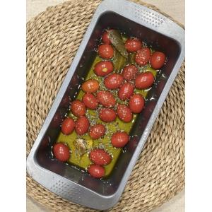 Tomates cherry durante el horneado