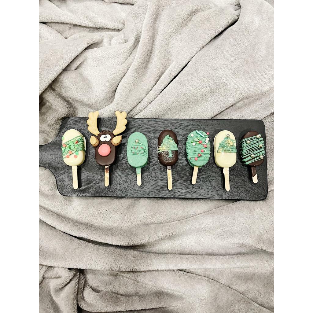 Helados navideños decorados