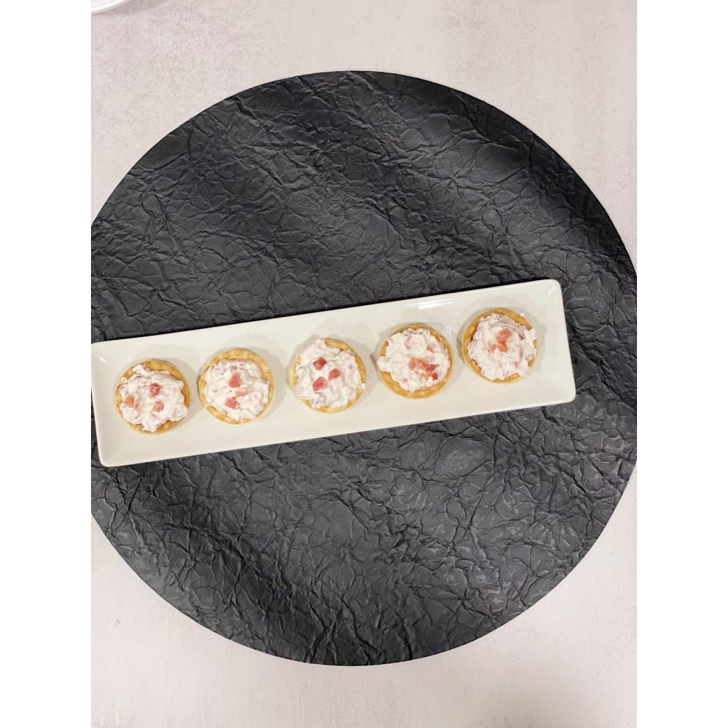 Tartaletas de jamón batido