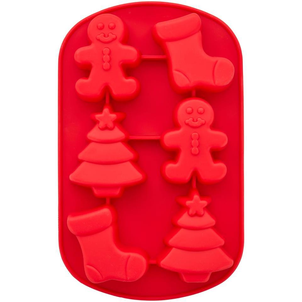 MOLDE SILICONA NAVIDAD ROJO - WILTON